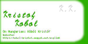 kristof kobol business card